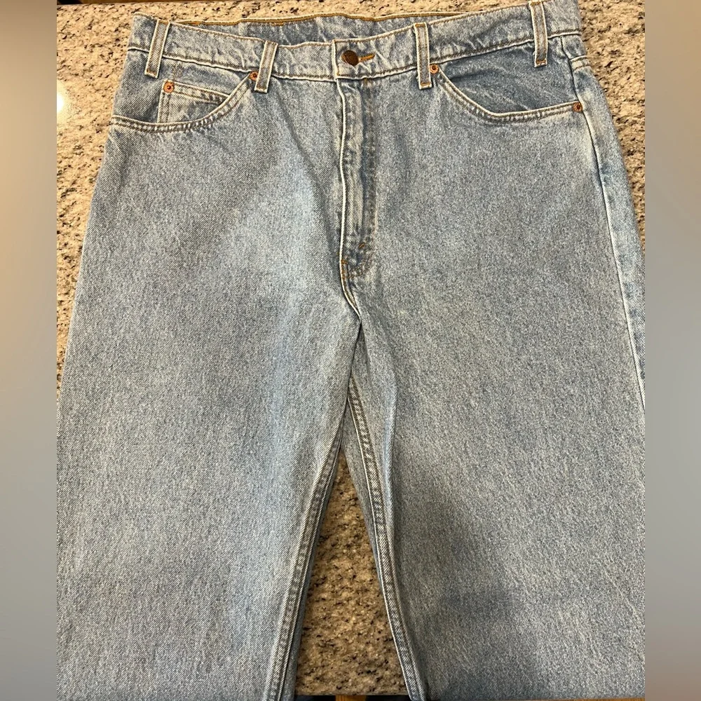 Vintage Orange Tab Levi’s 550 38x34 Medium/Light Wash Jeans - Picture 4 of 7